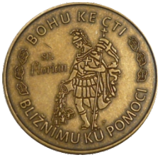 Mince s motivem sv. Floriána