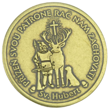 Mince s motivem sv. Huberta